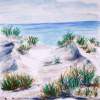Floridas Beach - Oil Pastel Paintings - By Erika Kohutovic, Landscape Painting Artist