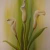 Calla Lilies 1 - Acrylics Paintings - By Erika Kohutovic, Floral Painting Artist