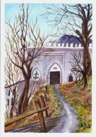 Medieval Gate - Watercolor Paintings - By Erika Kohutovic, Realism Painting Artist