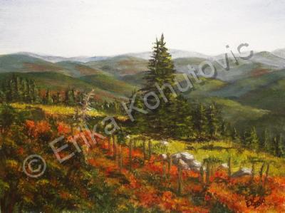 Landscapes - Mountain View - Acrylics