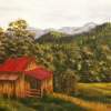 Old Barn - Acrylics Paintings - By Erika Kohutovic, Landscape Painting Artist