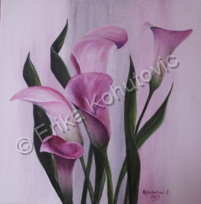 Floral - Pink Callas 2 - Acrylics