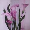 Pink Callas 2 - Acrylics Paintings - By Erika Kohutovic, Floral Painting Artist