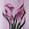 Pink Callas 1 - Acrylics Paintings - By Erika Kohutovic, Floral Painting Artist