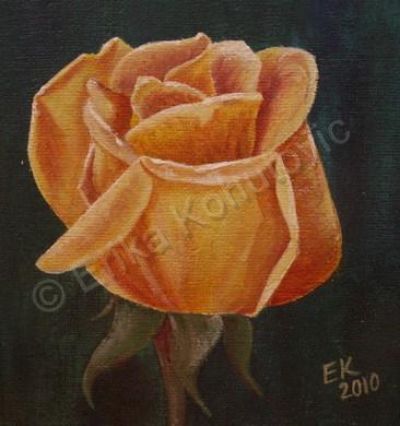 Floral - Yellow Rose - Acrylics