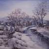 Winter Scenery - Acrylics Paintings - By Erika Kohutovic, Landscape Painting Artist