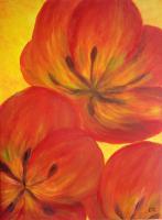 Floral - Red Tulips - Acrylics