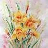 Daffodils - Watercolor Paintings - By Erika Kohutovic, Floral Painting Artist