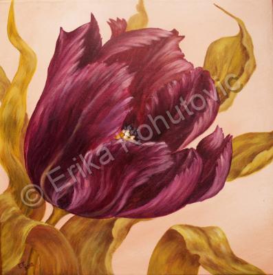 Floral - Purple Tulip - Acrylics