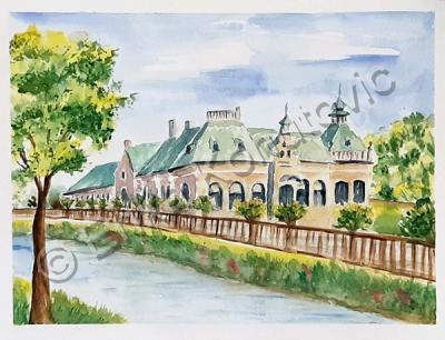 Places - Banska Bystrica - Historical Spa - Watercolor