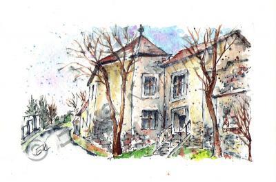 Places - Banska Bystrica - Bastion In Katovna Street - Watercolor