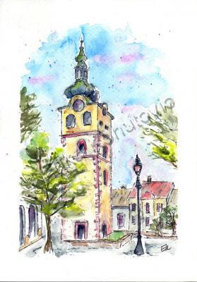 Places - Banska Bystrica - Barbakan - Watercolor