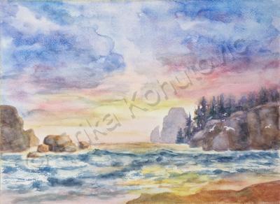 Places - Oregon Coast - Watercolor