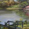 Boathouse At Winter Park Lake - Oil On Canvas Paintings - By Rosamalia Bujase, Impressionism Painting Artist
