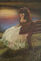 Daydreaming - Oil On Canvas Paintings - By Rosamalia Bujase, Realism Painting Artist