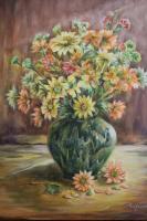 Still Life - Daisies - Oil On Canvas