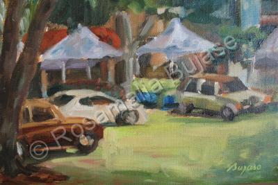 Landscapes - Winter Park Auto Show - Oil On Canvas