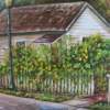 Cottage At Leu Gardens - Oil On Canvas Paintings - By Rosamalia Bujase, Impressionism Painting Artist