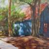 Cottage On Lake Lily - Oil On Canvas Paintings - By Rosamalia Bujase, Impressionism Painting Artist