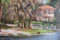 Dinky Dock Park - Oil On Canvas Paintings - By Rosamalia Bujase, Impressionism Painting Artist
