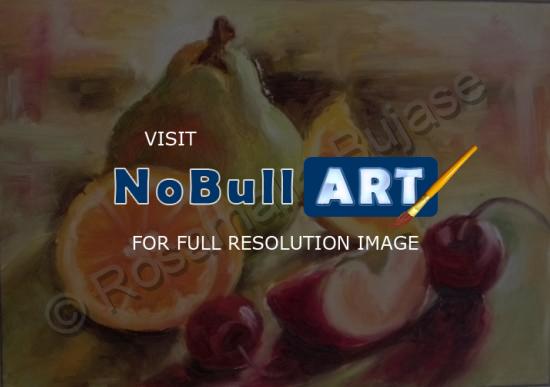 Still Life - Fruits - Oil On Canvas Panel