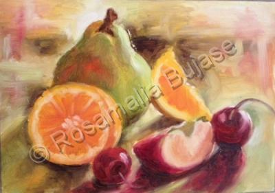 Still Life - Fruits - Oil On Canvas Panel