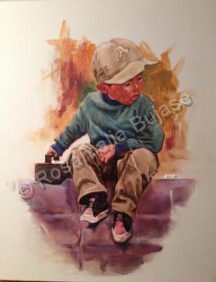 Portraits - Shoeshine Boy - Oil On Canvas