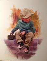 Portraits - Shoeshine Boy - Oil On Canvas