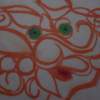 Green Eyes - Pastel  Paper Drawings - By Amber Leigh, Abstract Drawing Artist