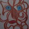 Blue Eyes - Pastel  Paper Drawings - By Amber Leigh, Abstract Drawing Artist