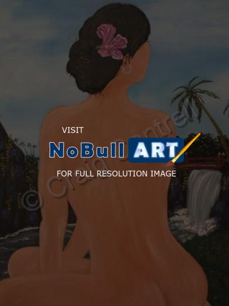 Nude - Japanese Water Fall - Oils