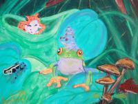 Frogs - Acyclic Paintings - By Craig Cantrell, Animala In Nature Painting Artist