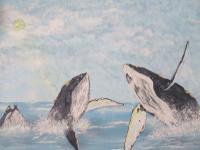 Humpback Whales - Acyclic Paintings - By Craig Cantrell, Animala In Nature Painting Artist