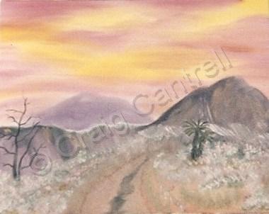 Nature - Desert Road - Oils