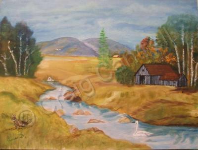 Landscape - Life On The Farm - Mixed Medium