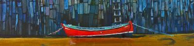 Sea Land And Sky - Port Soy Boat - Acrylic