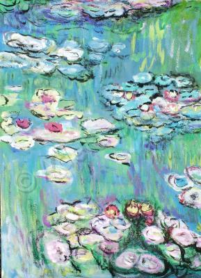 Garden At Giverny - Waterlillies - Acrylic Photographed