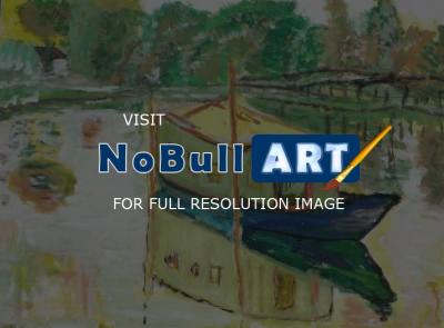Monet - Boat House - Oil Photographed