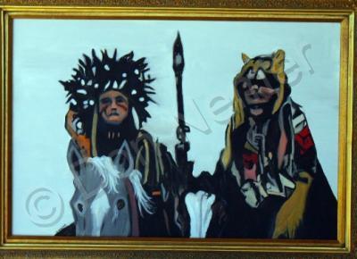 Painting Portrait - Dog Soldiers - Oil