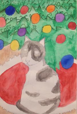 Watercolor Coloring - Tyson - A Picture Of My Cat