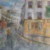 Rue Norvins Paris - Watercolor Paintings - By Katalin Blasko, Painting Painting Artist