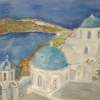 Santorin - Watercolor Paintings - By Katalin Blasko, Painting Painting Artist