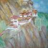 Tigers Nest Bhutan - Watercolor Paintings - By Katalin Blasko, Painting Painting Artist