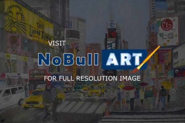 Oil Painting - Times Square - Oil