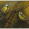 Titmice - Acrylic Paintings - By Vera Zowadova, Realism Painting Artist