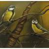 Titmice - Acrylic Paintings - By Vera Zowadova, Realism Painting Artist