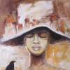 Hat - Acrylic Paintings - By Adriana Laube, Figurative Painting Artist