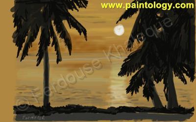 Canvas Painting - Canvas Painting Of A Relaxed Day - Digital Canvas