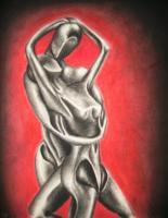 Molded By Love - Charcoal Drawings - By Ashley Warbritton, Figuritive Drawing Artist