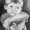 Childhood Innocence - Charcoal Drawings - By Ashley Warbritton, Realism Drawing Artist